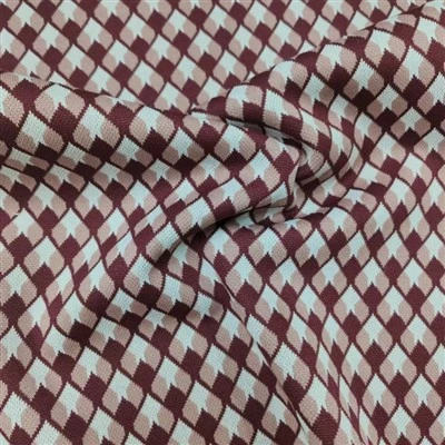 Polyester stretch färgglad geometrisk stickad jacquard tyg